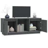 vidaXL TV-Schrank Grau 110,5x35x44 cm Massivholz Kiefer