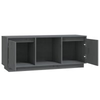 vidaXL TV-Schrank Grau 110,5x35x44 cm Massivholz Kiefer