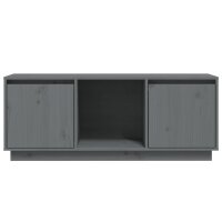 vidaXL TV-Schrank Grau 110,5x35x44 cm Massivholz Kiefer