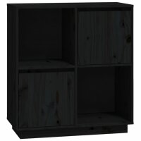 vidaXL Sideboard Schwarz 74x35x80 cm Massivholz Kiefer