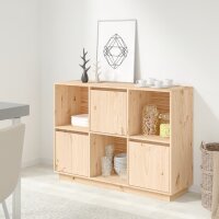 vidaXL Sideboard 110,5x35x80 cm Massivholz Kiefer