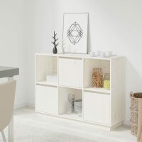 vidaXL Sideboard Weiß 110,5x35x80 cm Massivholz Kiefer