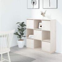 vidaXL Highboard Weiß 110,5x35x117 cm Massivholz...