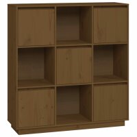 vidaXL Highboard Honigbraun 110,5x35x117 cm Massivholz...