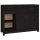 vidaXL Sideboard Schwarz 100x35x74 cm Massivholz Kiefer