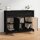 vidaXL Sideboard Schwarz 100x35x74 cm Massivholz Kiefer