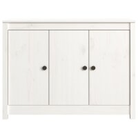 vidaXL Sideboard Wei&szlig; 100x35x74 cm Massivholz Kiefer