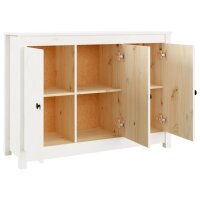 vidaXL Sideboard Wei&szlig; 100x35x74 cm Massivholz Kiefer