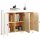 vidaXL Sideboard Wei&szlig; 100x35x74 cm Massivholz Kiefer