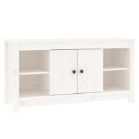 vidaXL TV-Schrank Wei&szlig; 103x36,5x52 cm Massivholz Kiefer