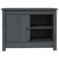 vidaXL TV-Schrank Grau 70x36,5x52 cm Massivholz Kiefer