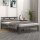vidaXL Massivholzbett Grau 200x200 cm