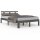 vidaXL Massivholzbett Grau 200x200 cm
