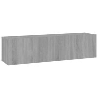 vidaXL TV-Wandschrank Grau Sonoma 120x30x30 cm Holzwerkstoff