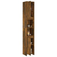 vidaXL Badezimmerschrank R&auml;uchereiche 30x30x183,5 cm Holzwerkstoff