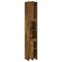 vidaXL Badezimmerschrank R&auml;uchereiche 30x30x183,5 cm Holzwerkstoff