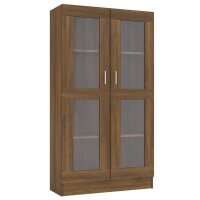 vidaXL Vitrinenschrank Braun Eiche-Optik 82,5x30,5x150cm Holzwerkstoff