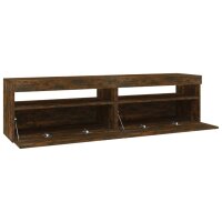 vidaXL TV-Schrank mit LED-Leuchten 2 Stk. R&auml;uchereiche 75x35x40 cm