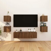 vidaXL TV-Wandschrank Braun Eiche 30,5x30x30 cm