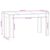 vidaXL Esstisch R&auml;uchereiche 140x74,5x76 cm Holzwerkstoff