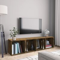 vidaXL Bücherregal/TV-Schrank Räuchereiche 143x30x36 cm Holzwerkstoff