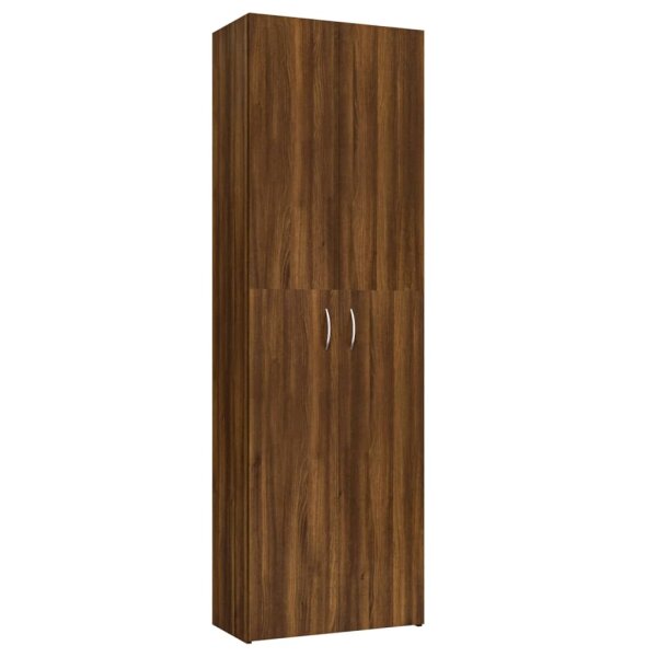 vidaXL B&uuml;roschrank Braun Eichen-Optik 60x32x190 cm Holzwerkstoff