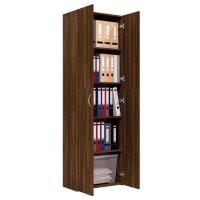 vidaXL B&uuml;roschrank Braun Eichen-Optik 60x32x190 cm Holzwerkstoff