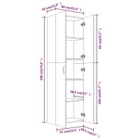 vidaXL B&uuml;roschrank Braun Eichen-Optik 60x32x190 cm Holzwerkstoff