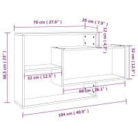 vidaXL Wandregal R&auml;uchereiche 104x20x58,5 cm Holzwerkstoff