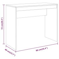 vidaXL Schreibtisch Grau Sonoma 90x40x72 cm Holzwerkstoff