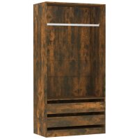 vidaXL Kleiderschrank R&auml;uchereiche 100x50x200 cm Holzwerkstoff