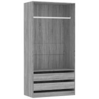 vidaXL Kleiderschrank Grau Sonoma 100x50x200 cm Holzwerkstoff