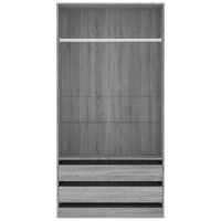 vidaXL Kleiderschrank Grau Sonoma 100x50x200 cm Holzwerkstoff