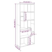 vidaXL B&uuml;cherregal Braun Eiche 67x24x161 cm Holzwerkstoff