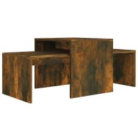 vidaXL Couchtisch-Set R&auml;uchereiche 100x48x40 cm Holzwerkstoff