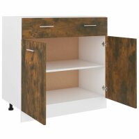 vidaXL Unterschrank mit Schublade R&auml;uchereiche 80x46x81,5 cm