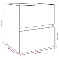 vidaXL Waschbeckenschrank R&auml;uchereiche 41x38,5x45 cm Holzwerkstoff