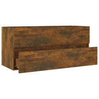 vidaXL Waschbeckenschrank R&auml;uchereiche 100x38,5x45 cm Holzwerkstoff