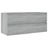 vidaXL Waschbeckenschrank Grau Sonoma 100x38,5x45 cm Holzwerkstoff