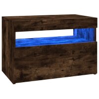 vidaXL TV-Schr&auml;nke 2 Stk. mit LED-Leuchten R&auml;uchereiche 60x35x40 cm