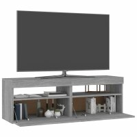 vidaXL TV-Schr&auml;nke 2 Stk. mit LED-Leuchten Grau Sonoma 60x35x40 cm