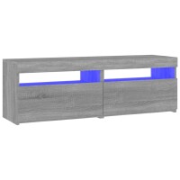 vidaXL TV-Schr&auml;nke 2 Stk. mit LED-Leuchten Grau Sonoma 60x35x40 cm