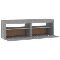 vidaXL TV-Schr&auml;nke 2 Stk. mit LED-Leuchten Grau Sonoma 60x35x40 cm