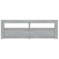 vidaXL TV-Schrank mit LED-Leuchten Grau Sonoma 120x35x40 cm