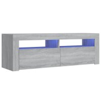 vidaXL TV-Schrank mit LED-Leuchten Grau Sonoma 120x35x40 cm