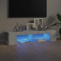 vidaXL TV-Schrank mit LED-Leuchten Grau Sonoma 135x39x30 cm