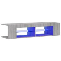 vidaXL TV-Schrank mit LED-Leuchten Grau Sonoma 135x39x30 cm