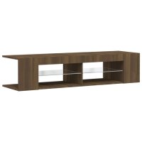 vidaXL TV-Schrank mit LED-Leuchten Braun Eichen-Optik 135x39x30 cm