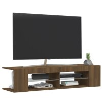 vidaXL TV-Schrank mit LED-Leuchten Braun Eichen-Optik 135x39x30 cm