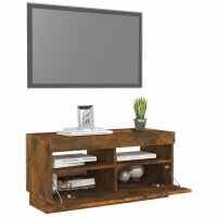 vidaXL TV-Schrank mit LED-Leuchten R&auml;uchereiche 80x35x40 cm